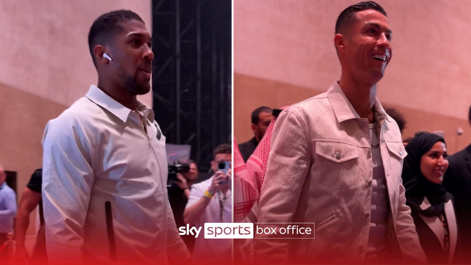 The A-list arrive for Fury v Usyk! | Anthony Joshua and Cristiano Ronaldo enter the arena | Boxing News | Sky Sports