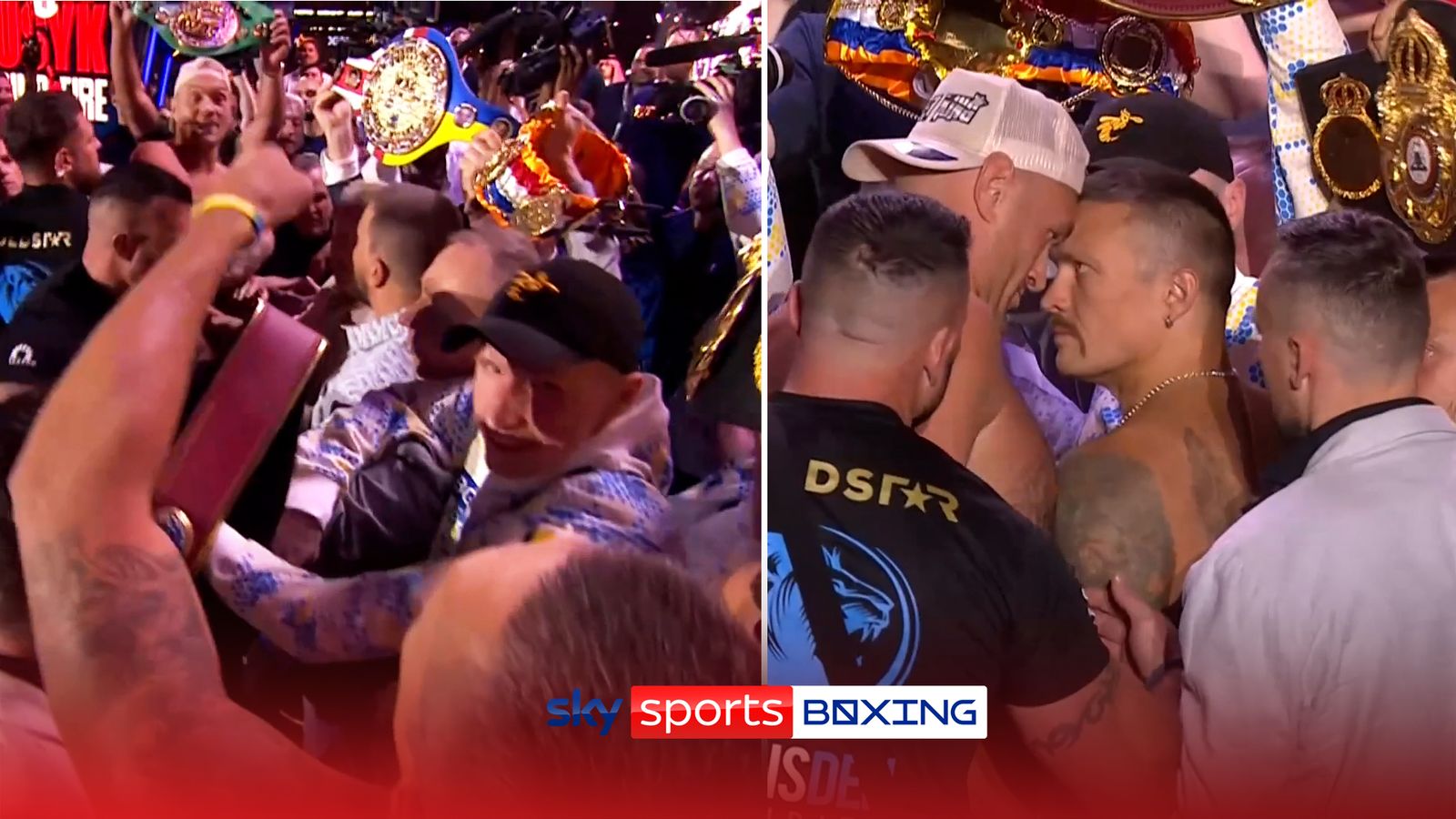 Weigh-in BOILS OVER! | Tyson Fury shoves Oleksandr Usyk and teams collide | Boxing News | Sky Sports