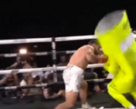 Watch: Mike Perry drops Jake Paul’s mascot during open workout