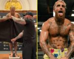 Jake Paul strips naked to make weight for Mike Perry fight after bulking up to prepare for Mike Tyson