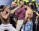 Photos: Jake Paul vs. Mike Perry ceremonial weigh-ins