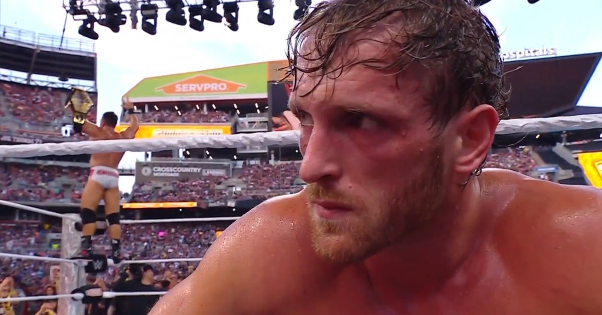 Watch Logan Paul lose title at SummerSlam despite help from Machine Gun Kelly